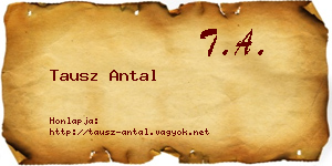 Tausz Antal névjegykártya