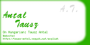 antal tausz business card